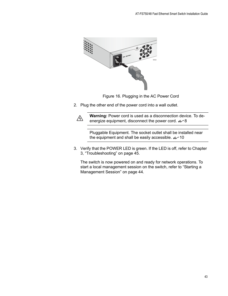 Allied Telesis AT-FS750/48 User Manual | Page 43 / 50