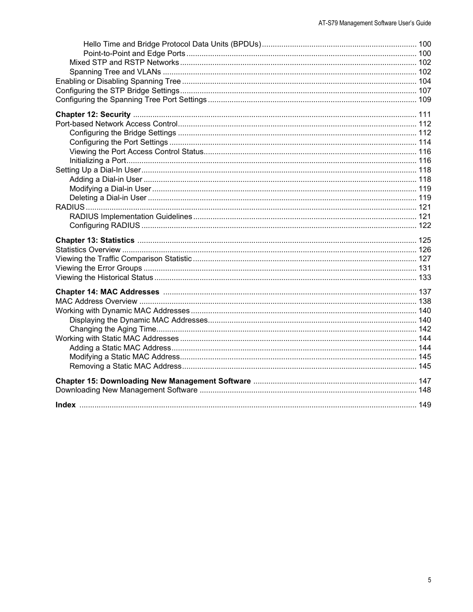 Allied Telesis AT-S88 User Manual | Page 5 / 158