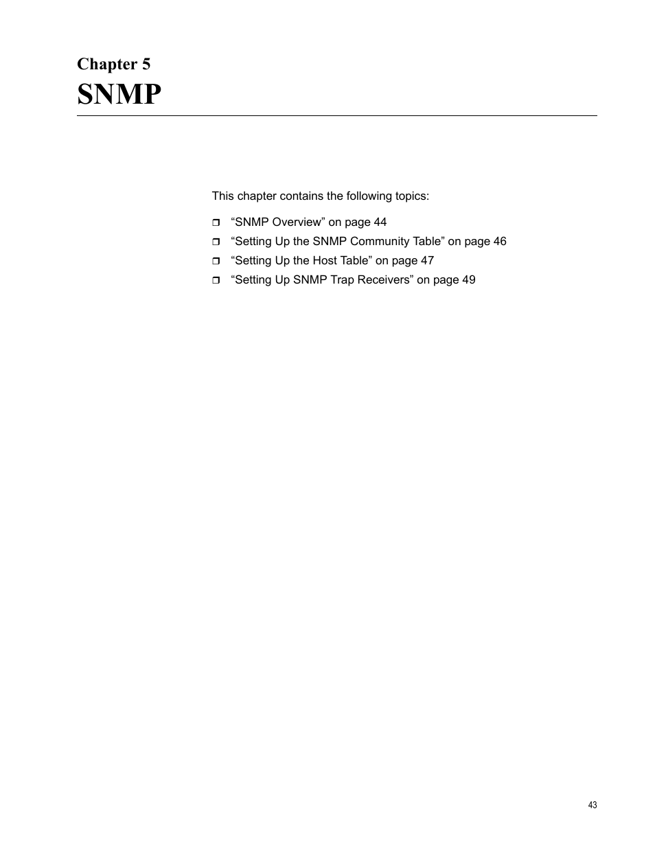 Chapter 5, Snmp, R 5: snmp | Allied Telesis AT-S88 User Manual | Page 51 / 158
