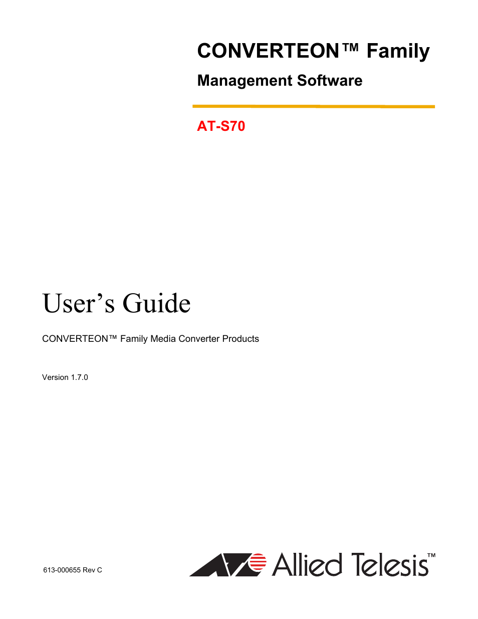 Allied Telesis AT-S70 User Manual | 302 pages