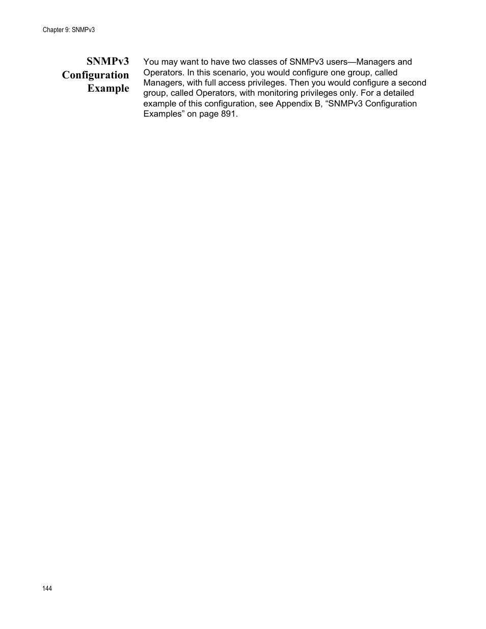 Snmpv3 configuration example | Allied Telesis AT-S70 User Manual | Page 144 / 302
