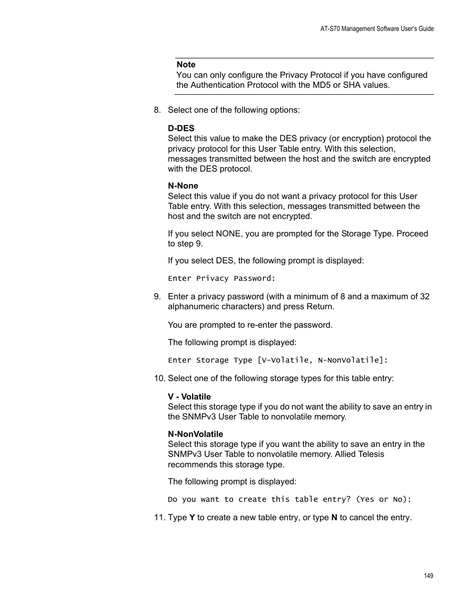 Allied Telesis AT-S70 User Manual | Page 149 / 302