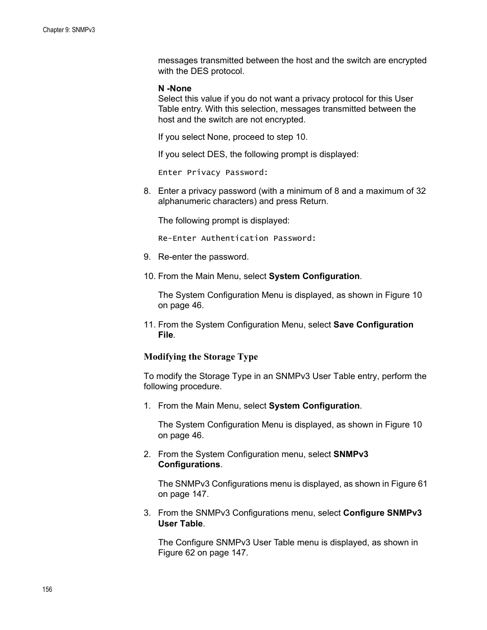 Modifying the storage type | Allied Telesis AT-S70 User Manual | Page 156 / 302