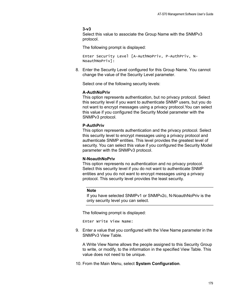 Allied Telesis AT-S70 User Manual | Page 179 / 302