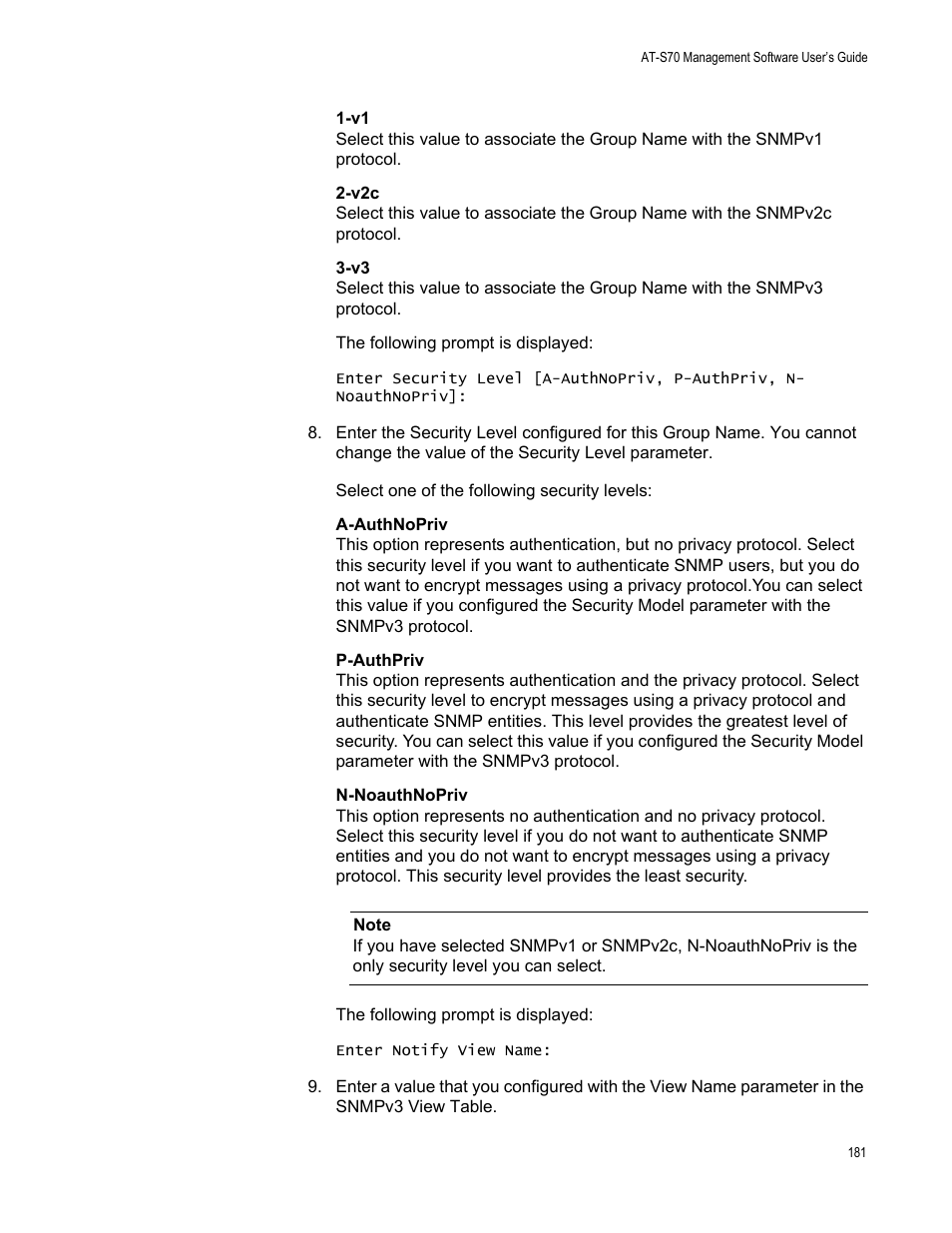 Allied Telesis AT-S70 User Manual | Page 181 / 302