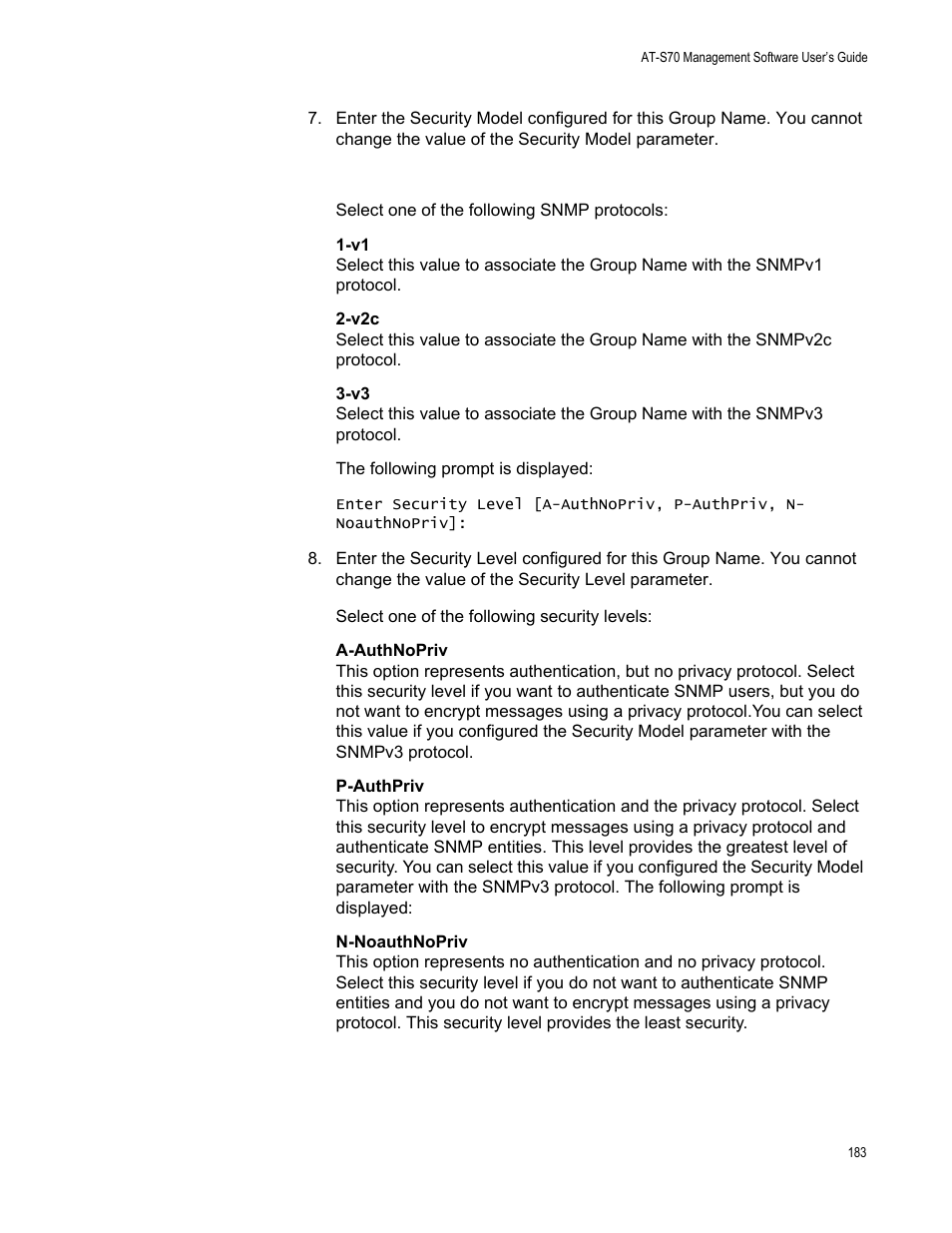 Allied Telesis AT-S70 User Manual | Page 183 / 302