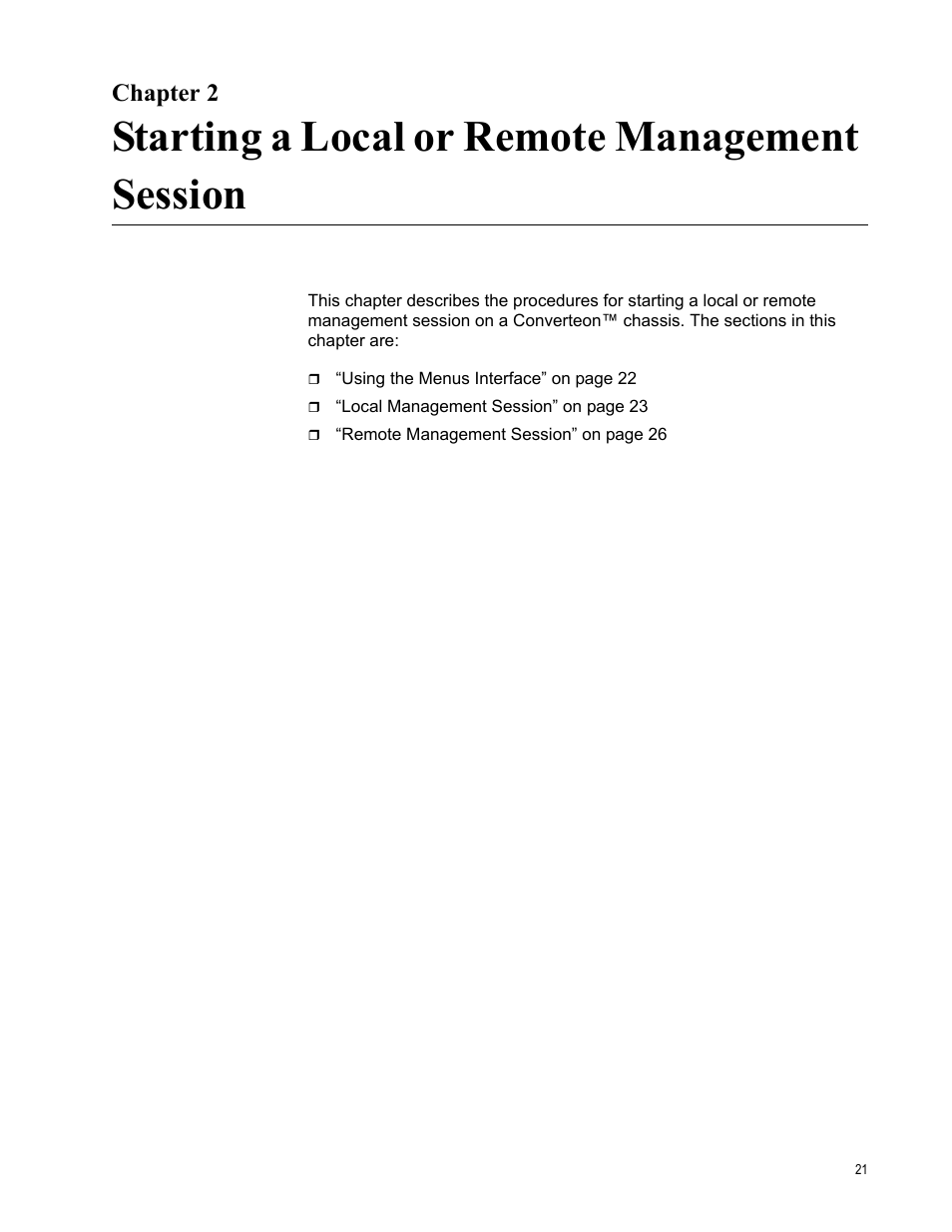 Chapter 2, Starting a local or remote management session | Allied Telesis AT-S70 User Manual | Page 21 / 302