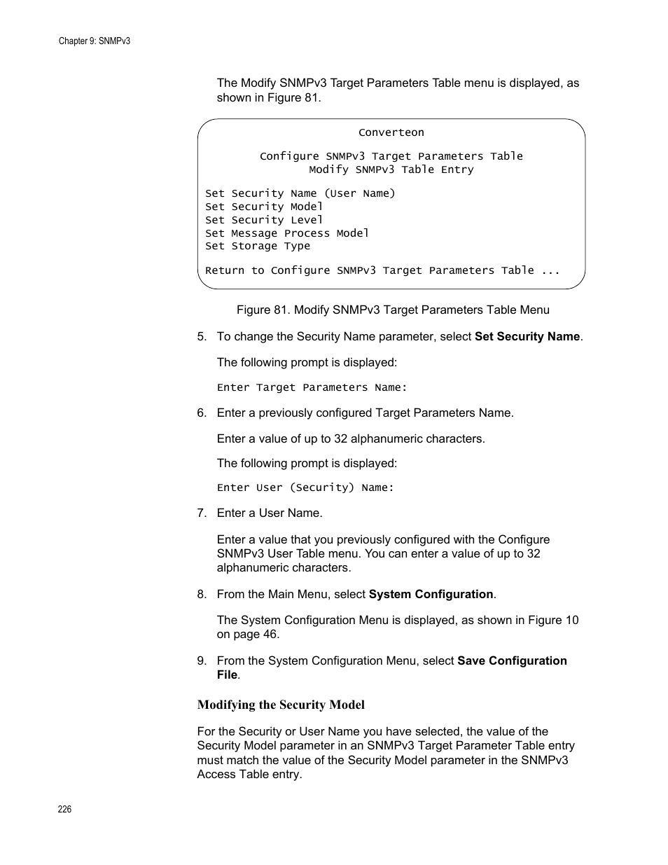 Modifying the security model | Allied Telesis AT-S70 User Manual | Page 226 / 302