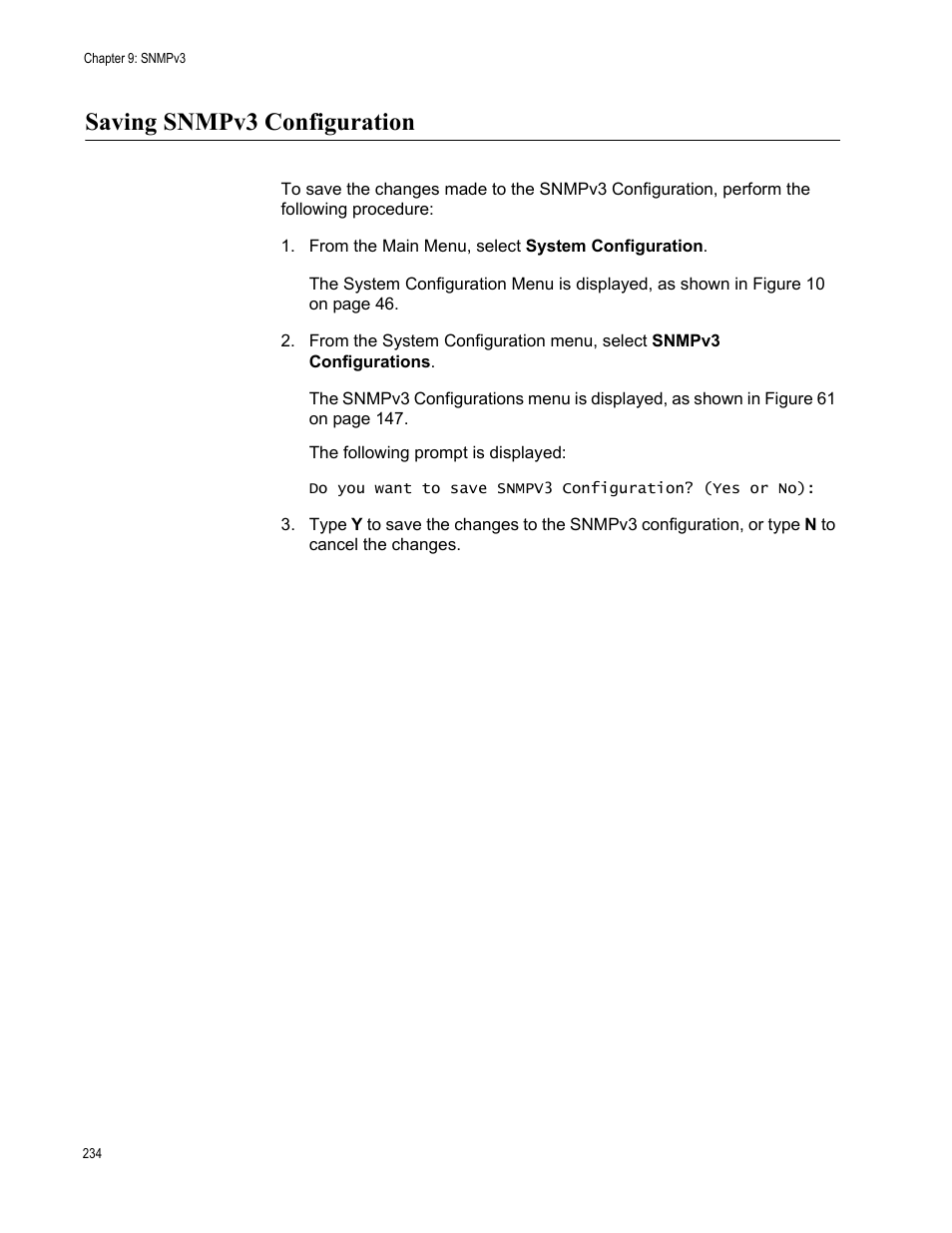 Saving snmpv3 configuration | Allied Telesis AT-S70 User Manual | Page 234 / 302