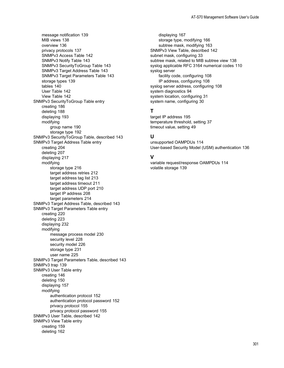 Allied Telesis AT-S70 User Manual | Page 301 / 302