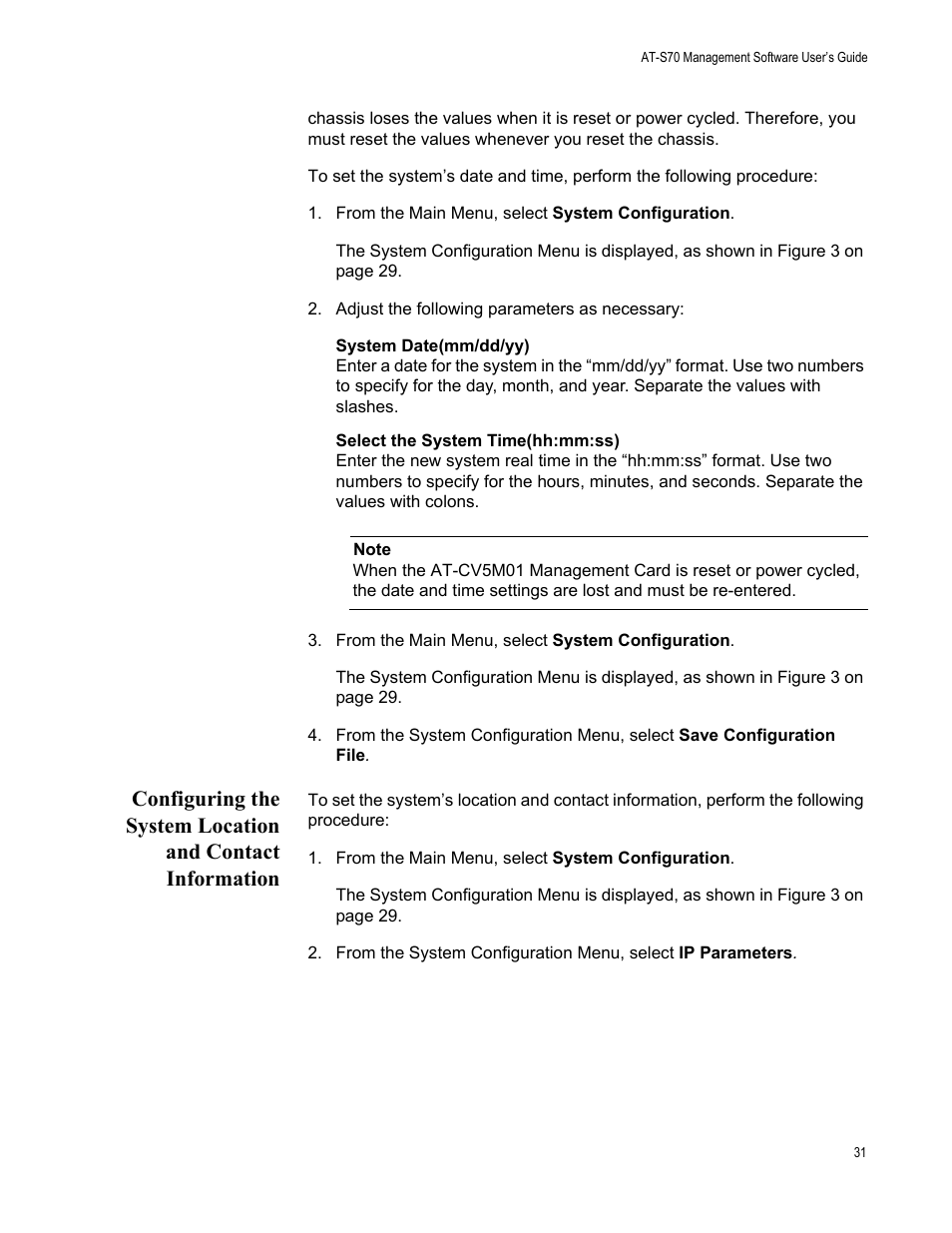 Allied Telesis AT-S70 User Manual | Page 31 / 302
