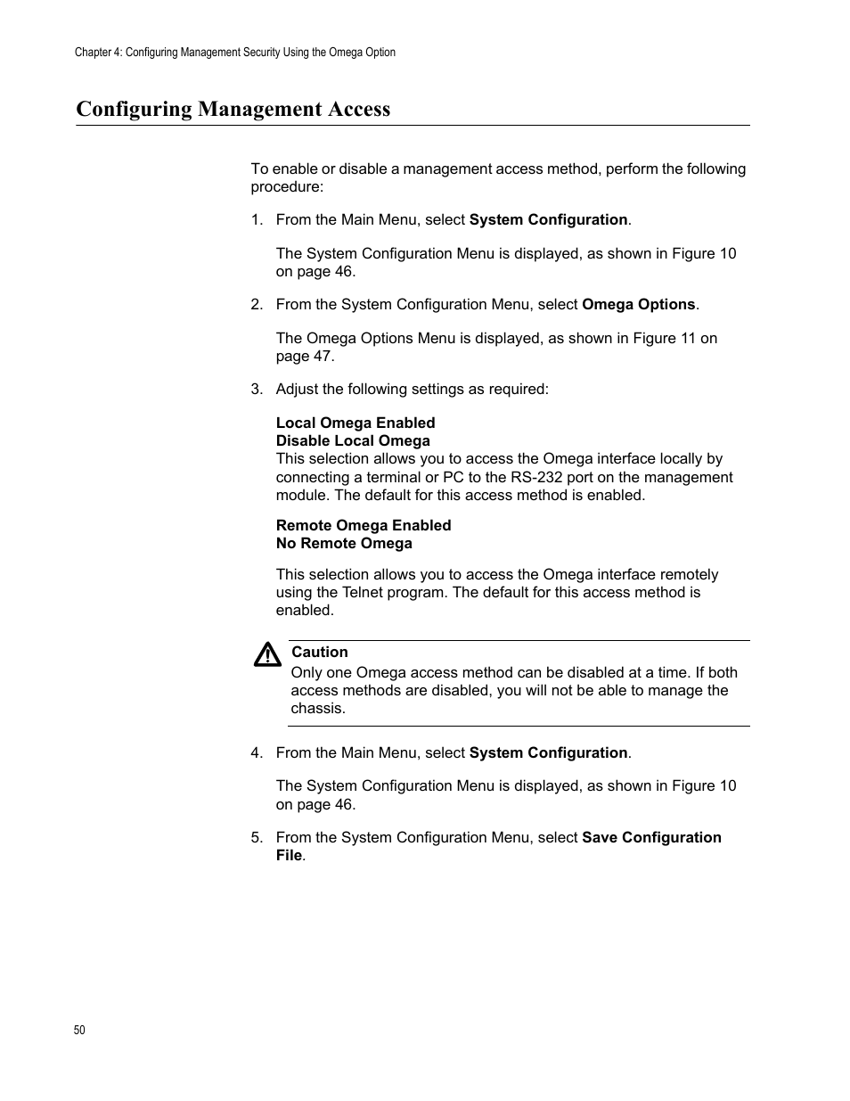 Configuring management access | Allied Telesis AT-S70 User Manual | Page 50 / 302