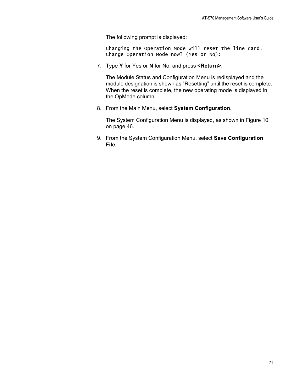 Allied Telesis AT-S70 User Manual | Page 71 / 302