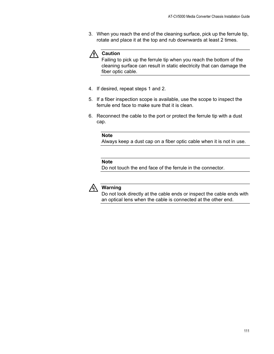 Allied Telesis AT-CV5000 User Manual | Page 111 / 114
