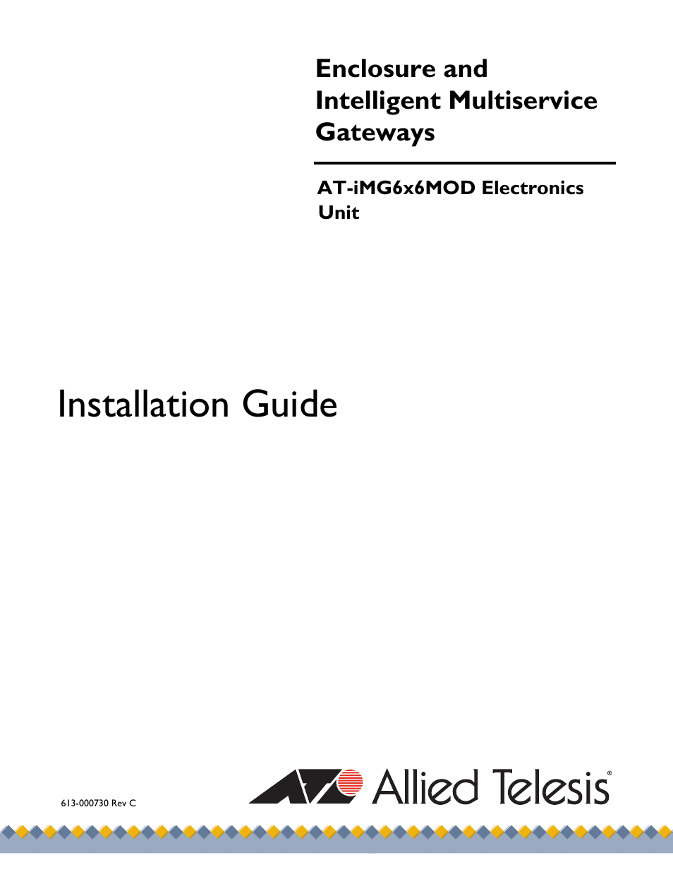 Allied Telesis AT-iMG6x6MOD Electronics Unit User Manual | 46 pages
