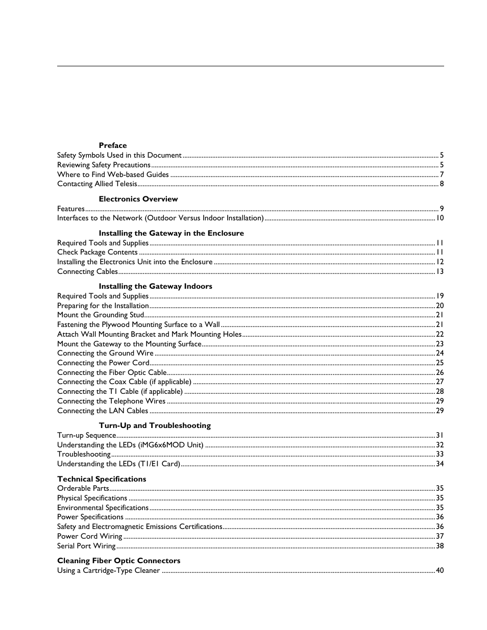 Allied Telesis AT-iMG6x6MOD Electronics Unit User Manual | Page 3 / 46