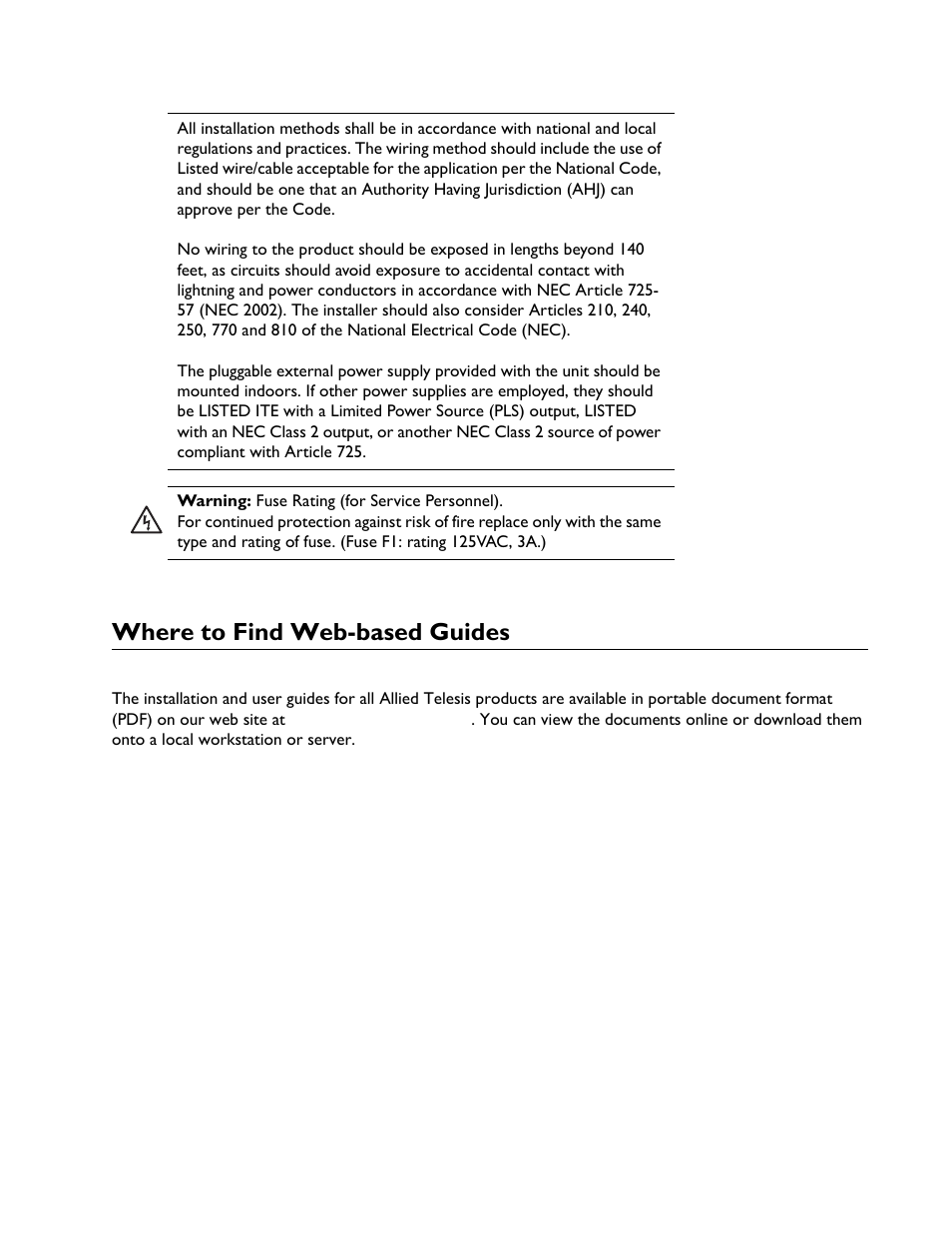 Where to find web-based guides | Allied Telesis AT-iMG6x6MOD Electronics Unit User Manual | Page 7 / 46