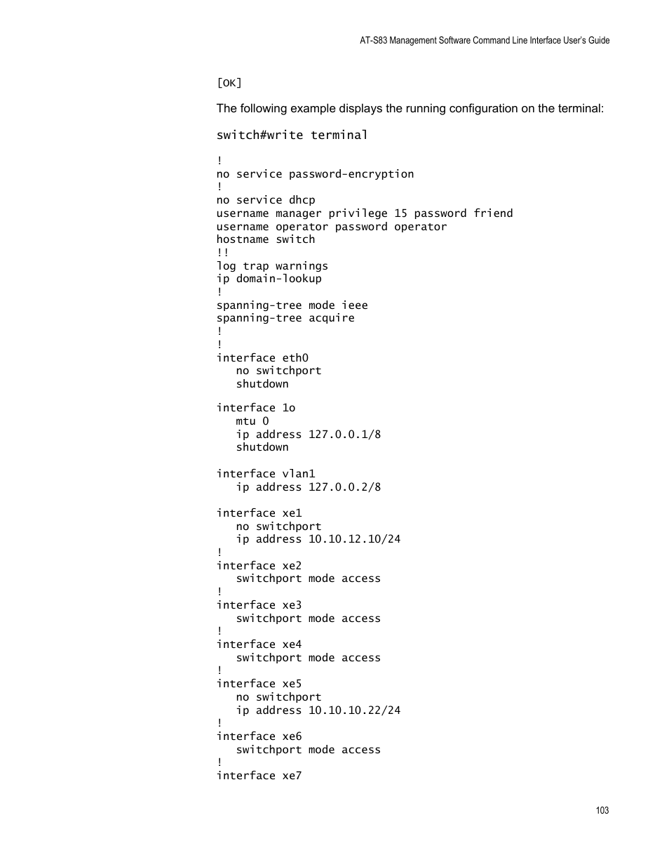 Allied Telesis AT-S83 User Manual | Page 103 / 382