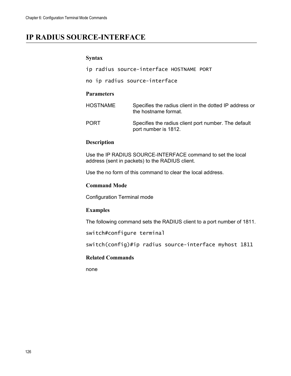 Ip radius source-interface | Allied Telesis AT-S83 User Manual | Page 126 / 382