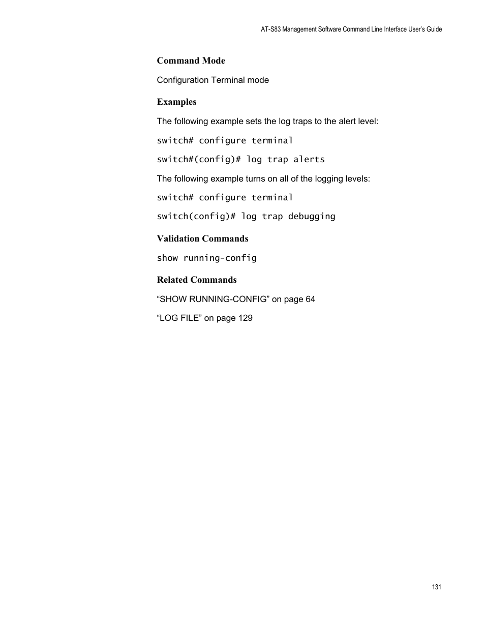 Allied Telesis AT-S83 User Manual | Page 131 / 382