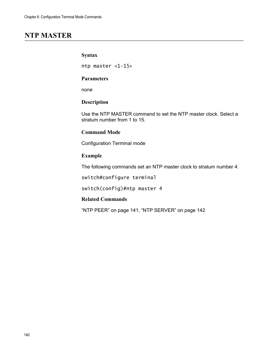 Ntp master | Allied Telesis AT-S83 User Manual | Page 140 / 382