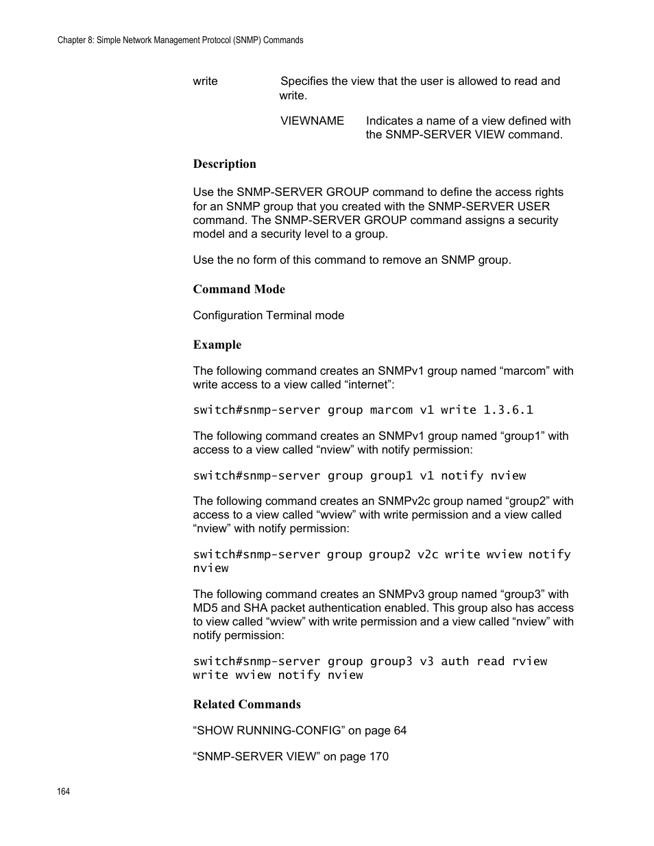 Allied Telesis AT-S83 User Manual | Page 164 / 382