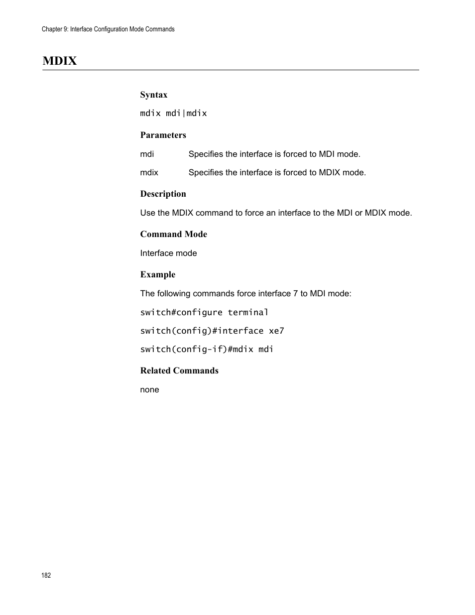 Mdix | Allied Telesis AT-S83 User Manual | Page 182 / 382
