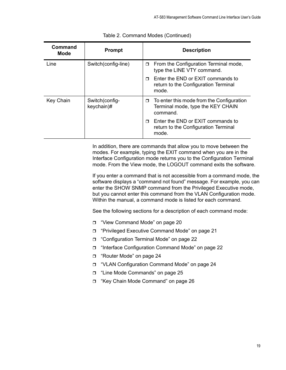 Allied Telesis AT-S83 User Manual | Page 19 / 382