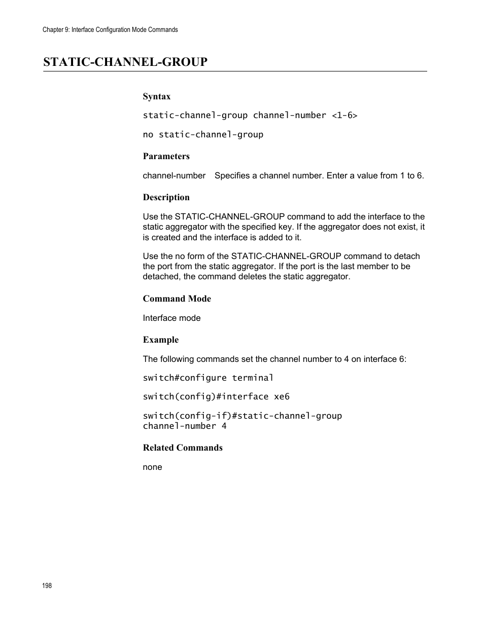 Static-channel-group | Allied Telesis AT-S83 User Manual | Page 198 / 382