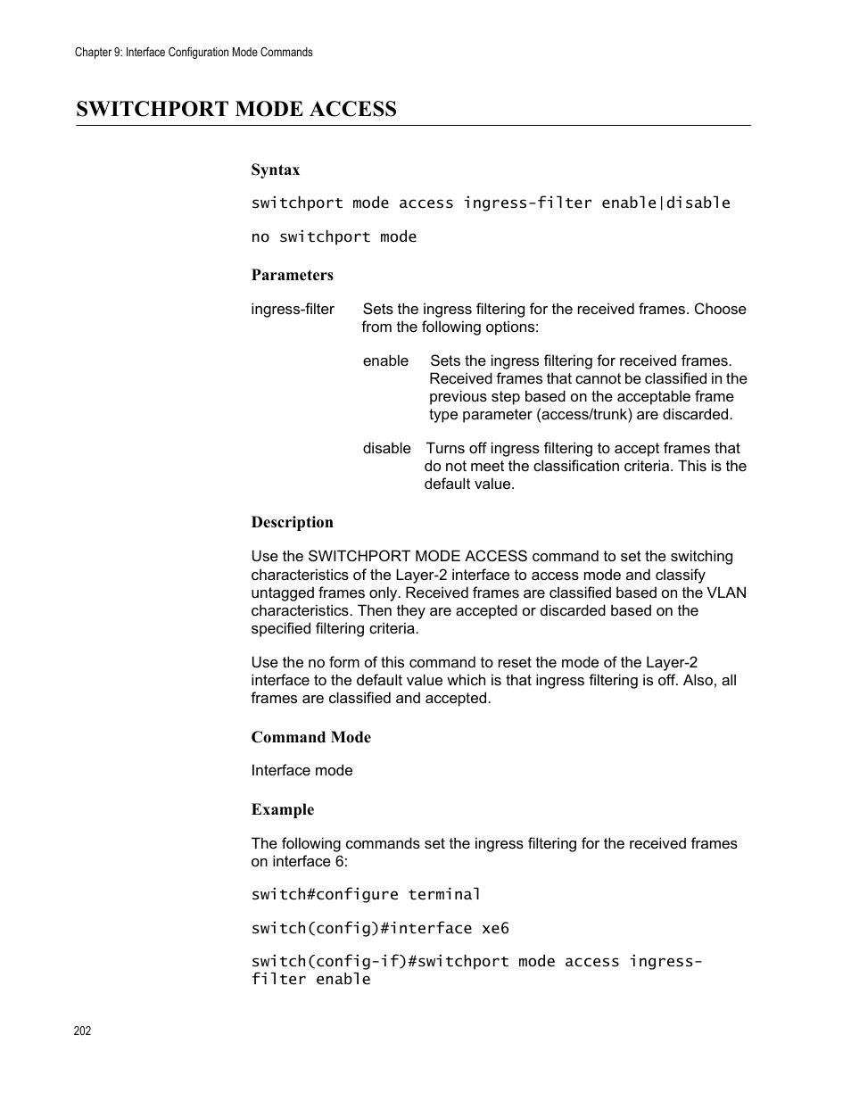 Switchport mode access | Allied Telesis AT-S83 User Manual | Page 202 / 382
