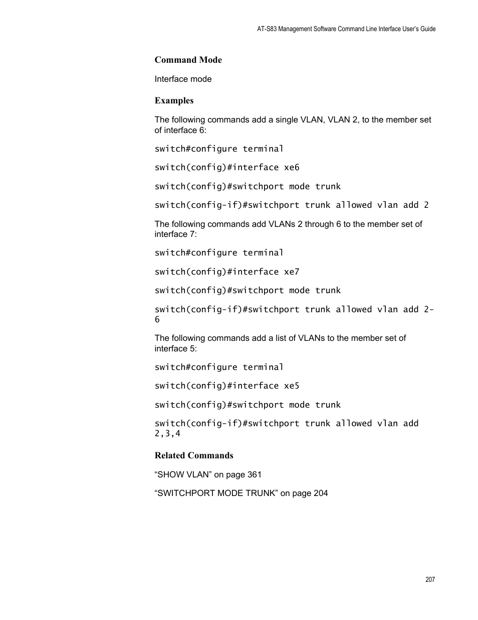 Allied Telesis AT-S83 User Manual | Page 207 / 382