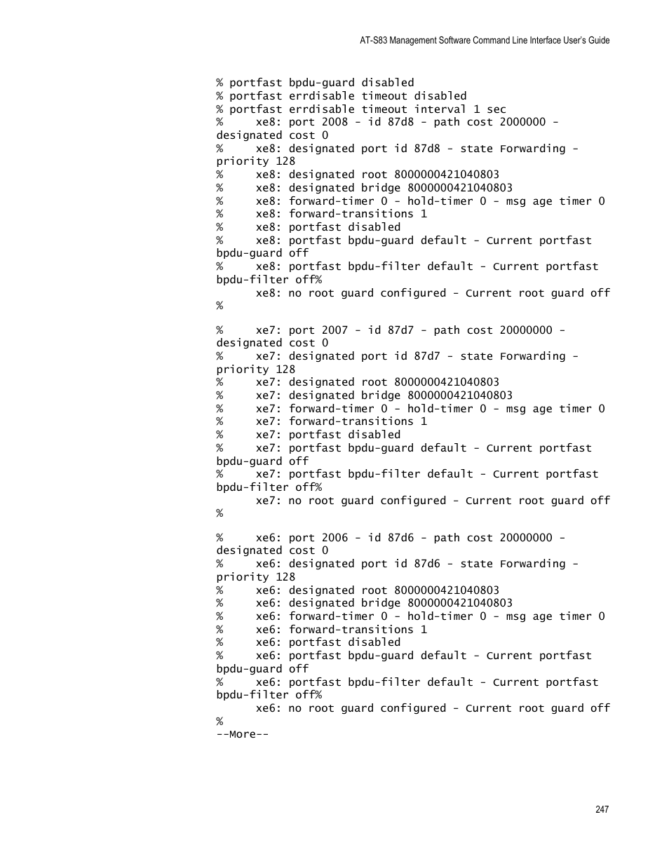Allied Telesis AT-S83 User Manual | Page 247 / 382