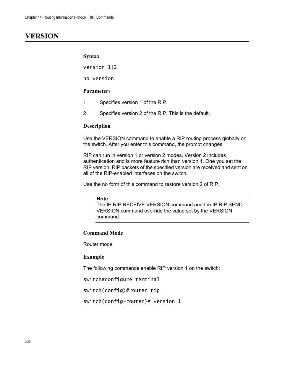 Version | Allied Telesis AT-S83 User Manual | Page 308 / 382