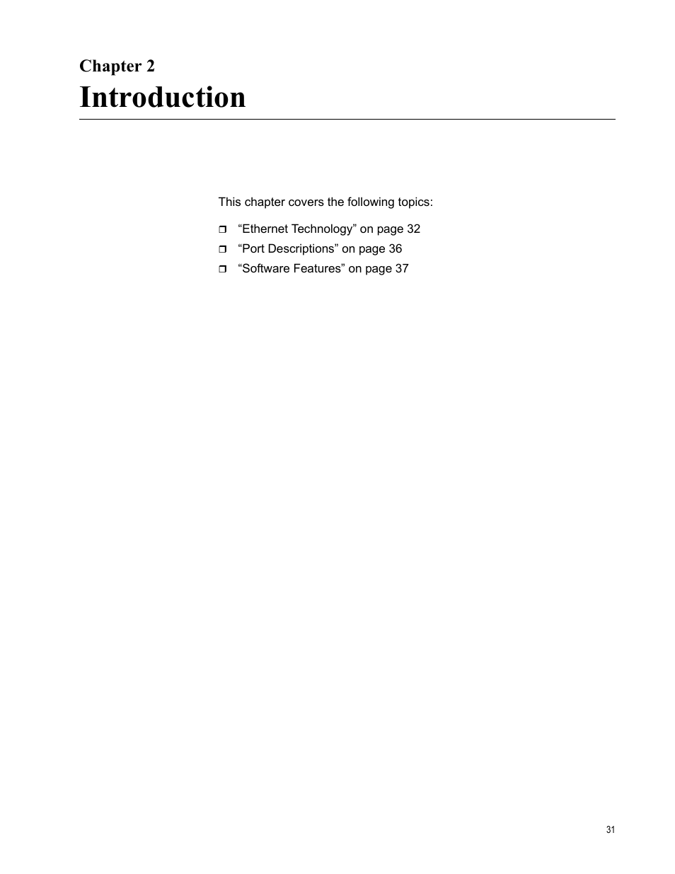 Chapter 2, Introduction, Chapter 2: introduction | Allied Telesis AT-S83 User Manual | Page 31 / 382