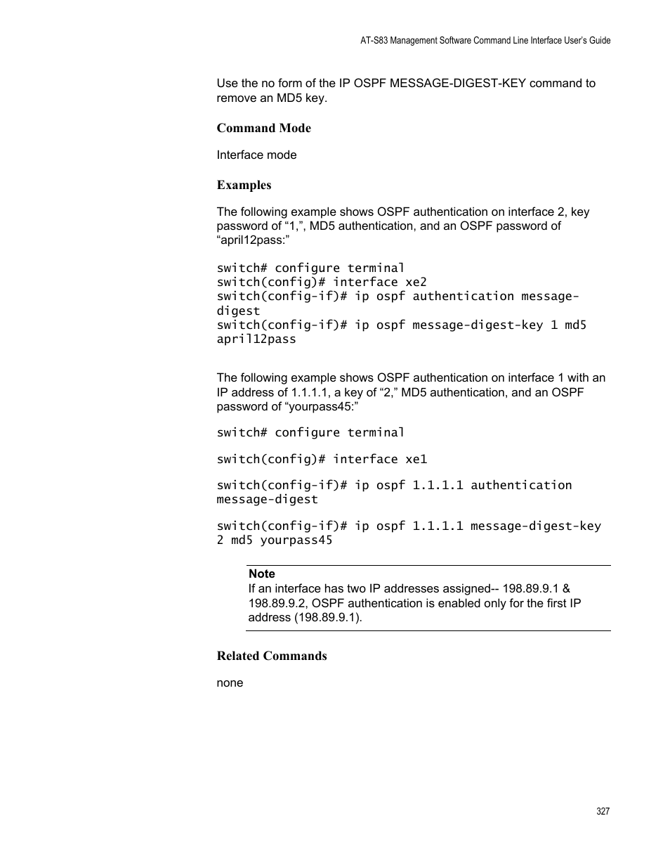 Allied Telesis AT-S83 User Manual | Page 327 / 382