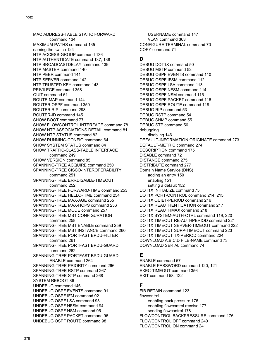 Allied Telesis AT-S83 User Manual | Page 376 / 382