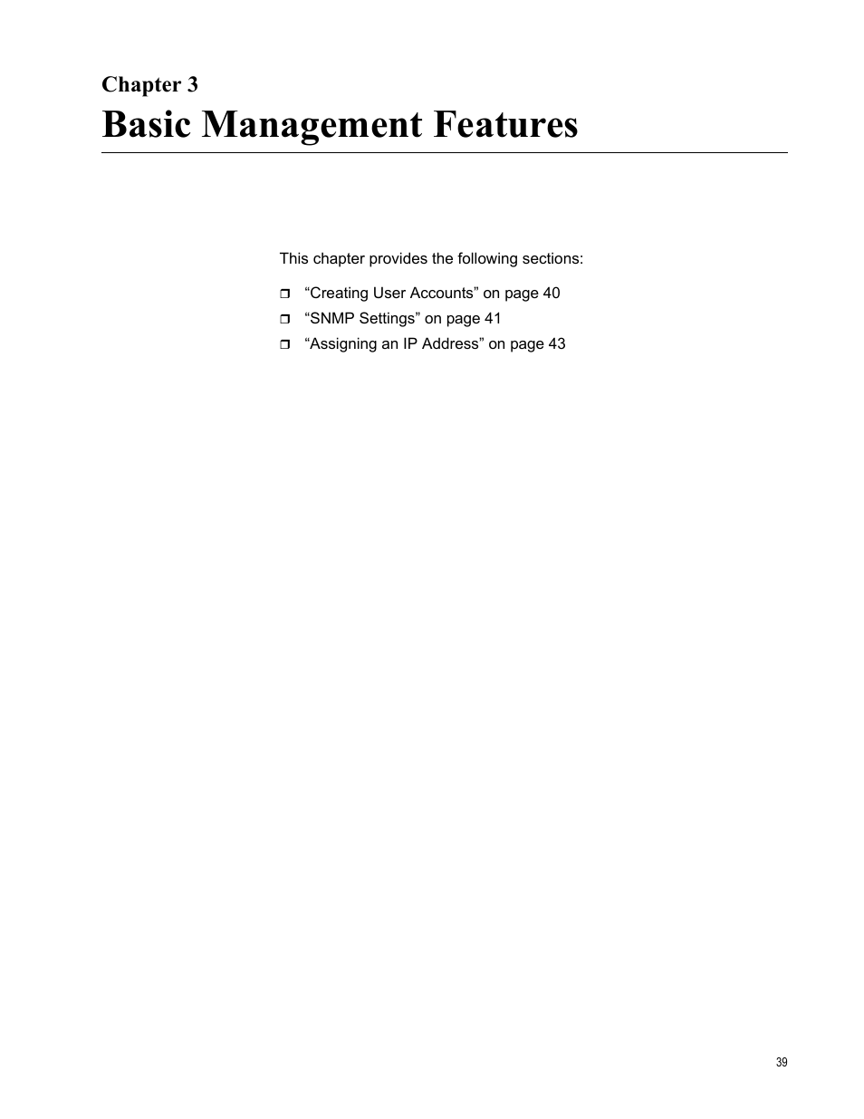 Chapter 3, Basic management features | Allied Telesis AT-S83 User Manual | Page 39 / 382