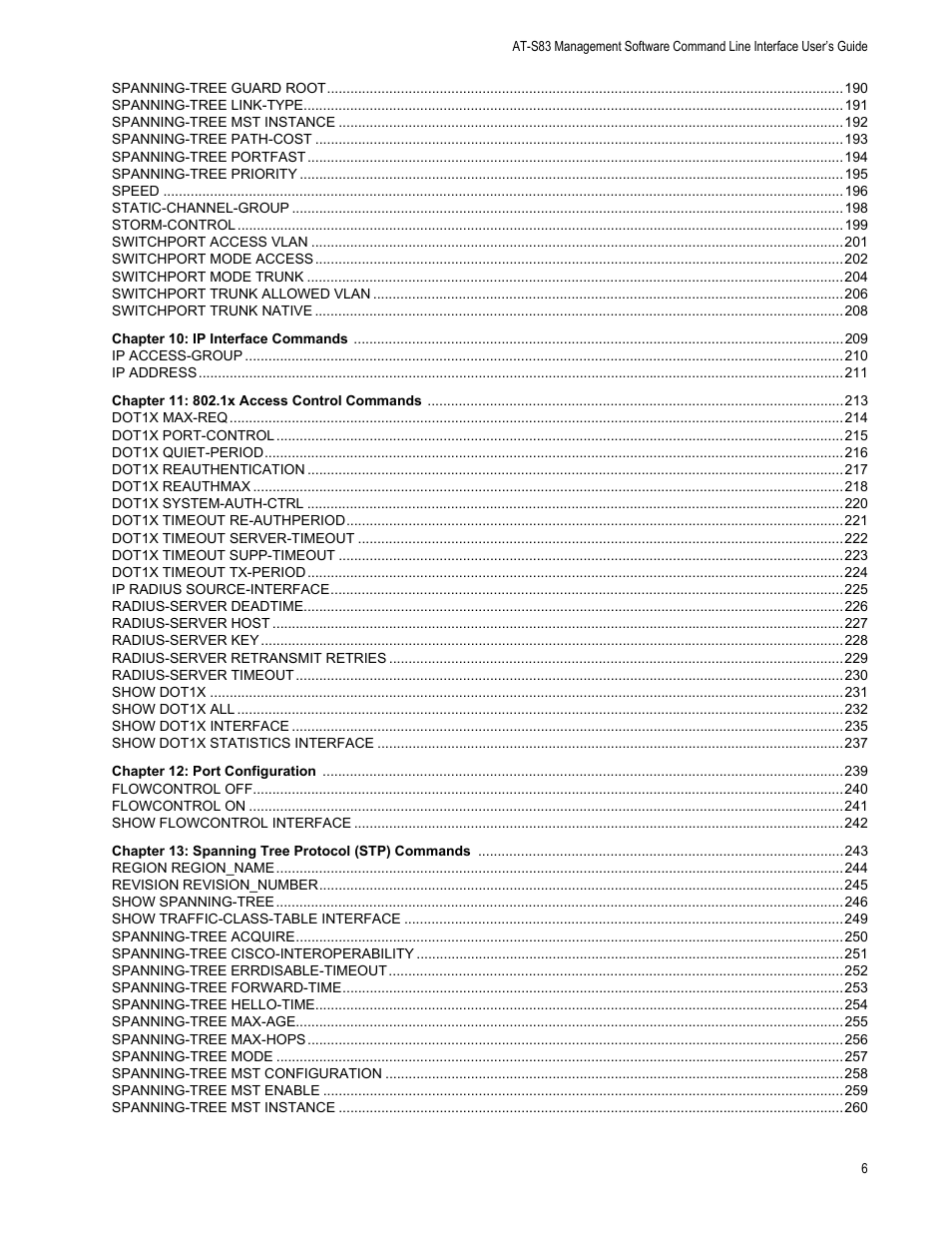 Allied Telesis AT-S83 User Manual | Page 6 / 382