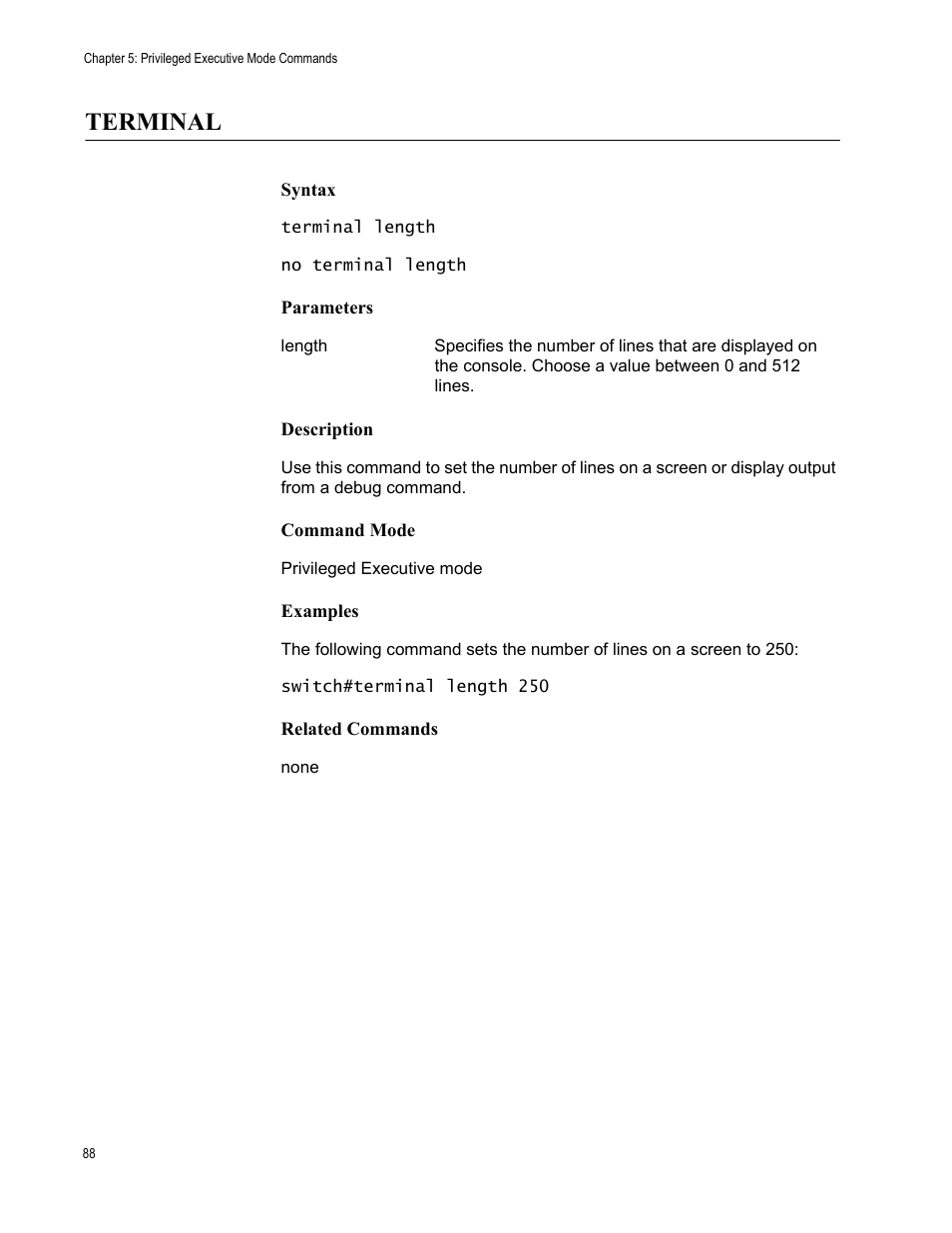 Terminal | Allied Telesis AT-S83 User Manual | Page 88 / 382