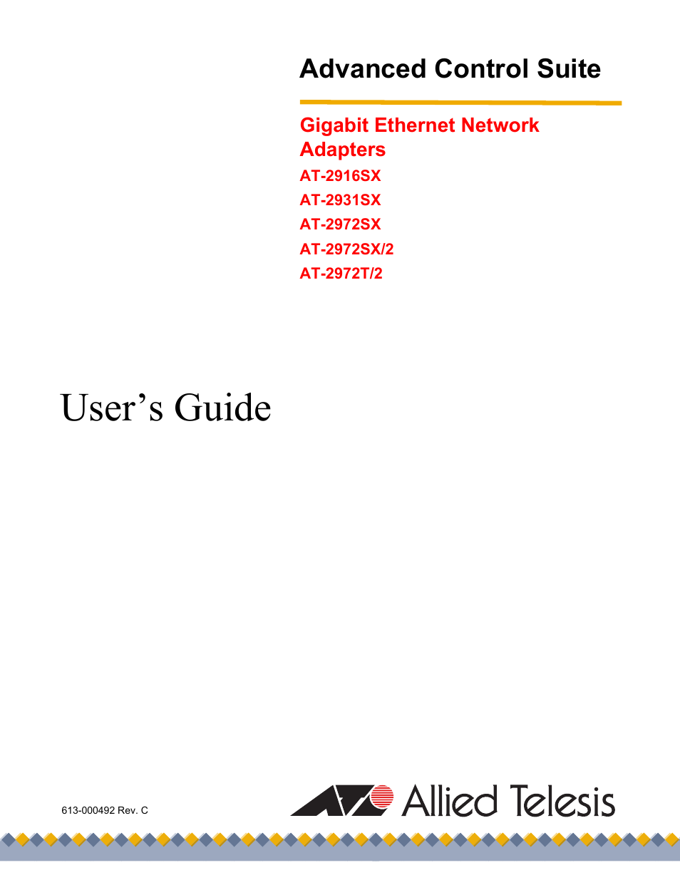 Allied Telesis AT-2972T/2 User Manual | 76 pages