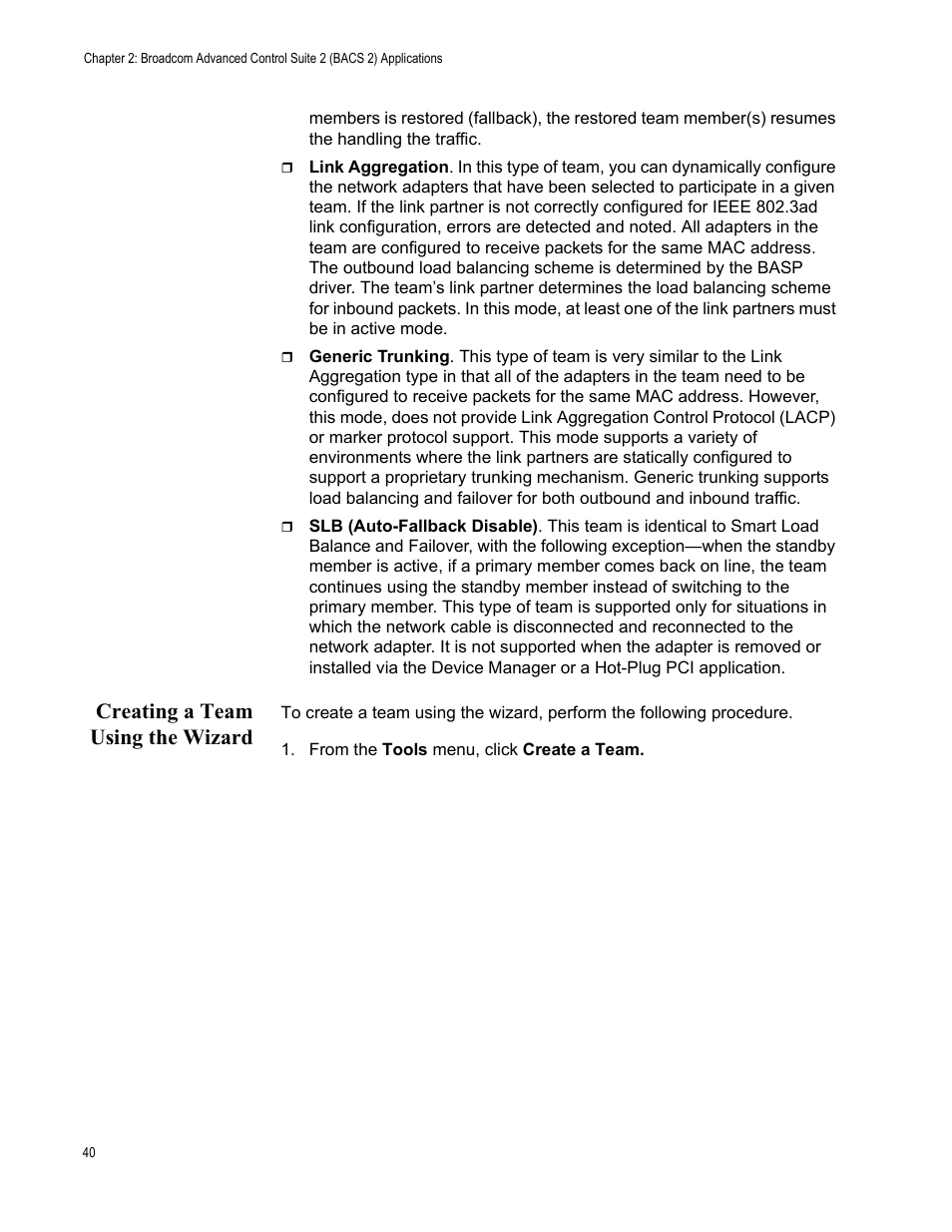 Creating a team using the wizard, From the tools menu, click create a team | Allied Telesis AT-2972T/2 User Manual | Page 40 / 76