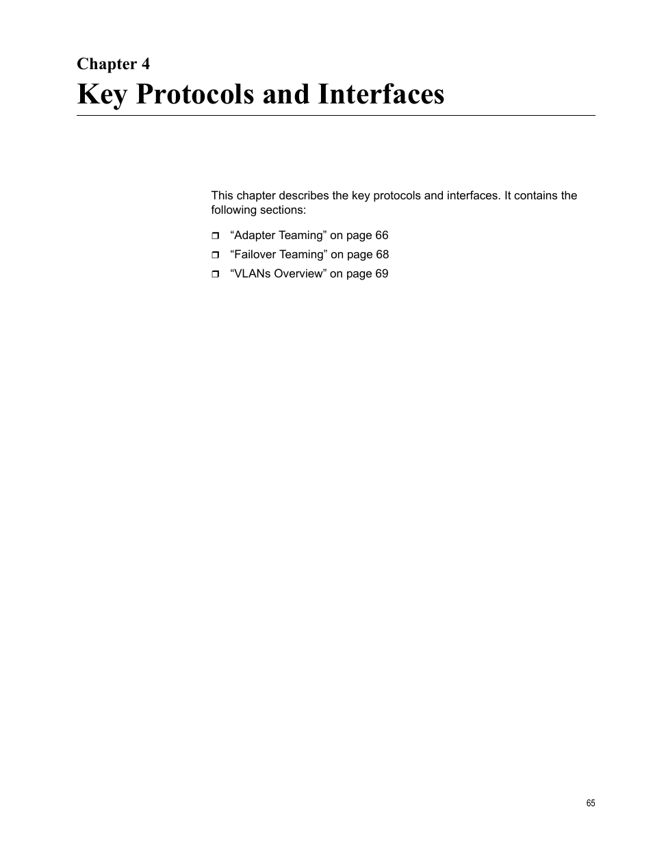 Chapter 4, Key protocols and interfaces | Allied Telesis AT-2972T/2 User Manual | Page 65 / 76
