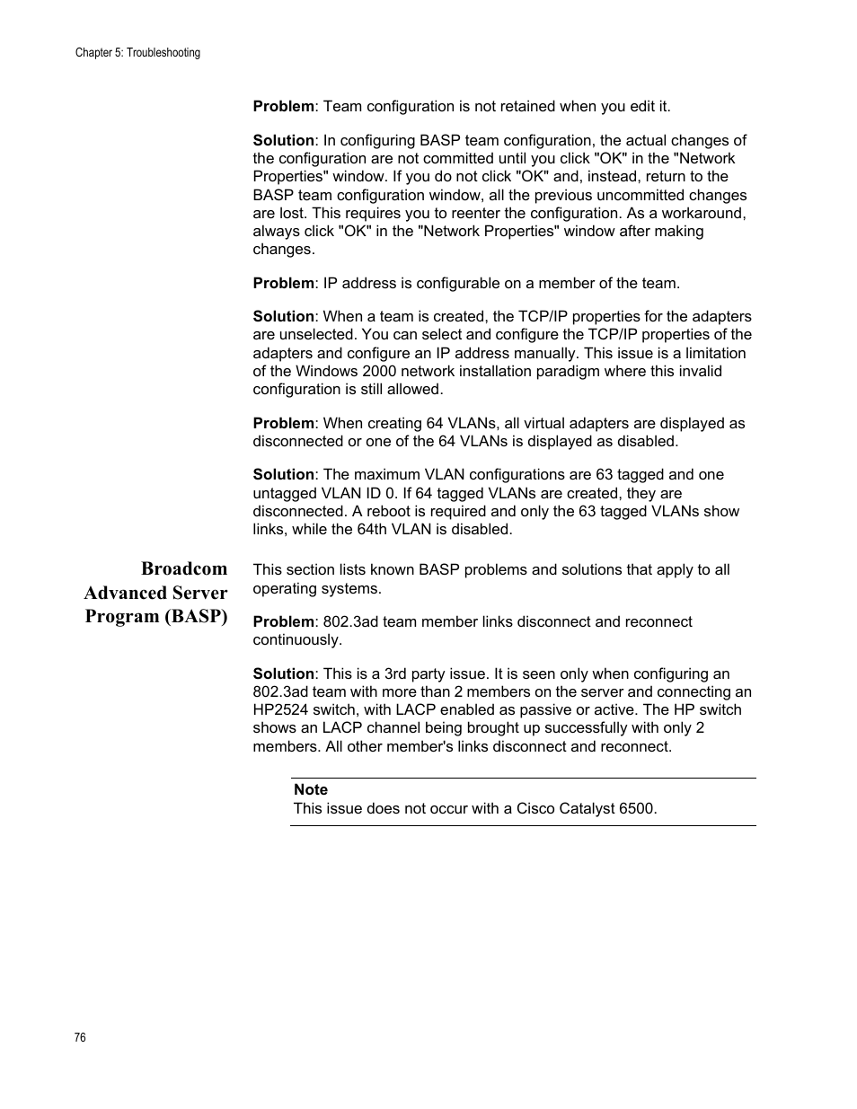 Broadcom advanced server program (basp) | Allied Telesis AT-2972T/2 User Manual | Page 76 / 76