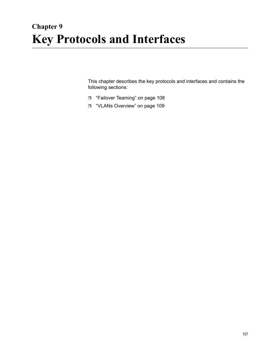 Chapter 9, Key protocols and interfaces | Allied Telesis AT-2972T/2 User Manual | Page 107 / 144