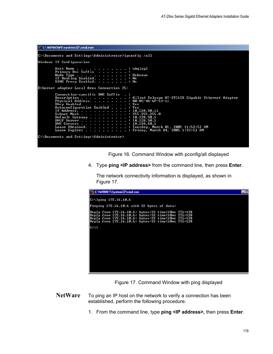 Netware | Allied Telesis AT-2972T/2 User Manual | Page 119 / 144