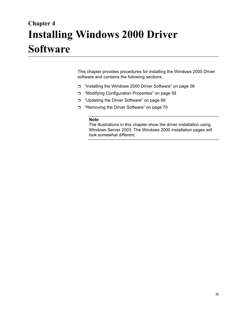 Chapter 4, Installing windows 2000 driver software | Allied Telesis AT-2972T/2 User Manual | Page 55 / 144