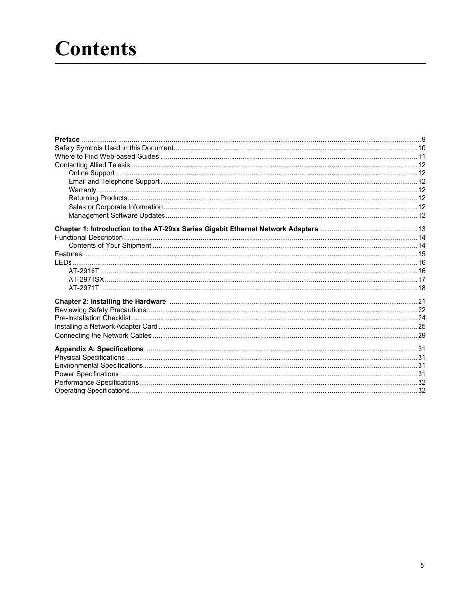 Allied Telesis AT-2971T User Manual | Page 5 / 32