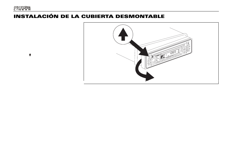 Instalación de la cubierta desmontable, Instalación de la cubierta, Desprendimiento de la cubierta | Precauciones al manipular, Rele ase | Audiovox Jensen Phase Linear UMP400 User Manual | Page 24 / 54