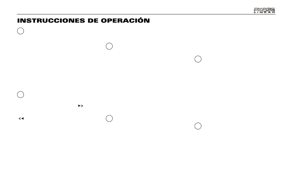Instrucciones de operación | Audiovox Jensen Phase Linear UMP400 User Manual | Page 27 / 54