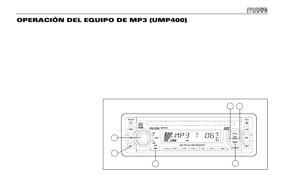 Operación del equipo de mp3 (ump400), Información en pantalla, Acceso directo a canción/ archivo | Buscando por nombre, Buscando el directorio raíz | Audiovox Jensen Phase Linear UMP400 User Manual | Page 31 / 54